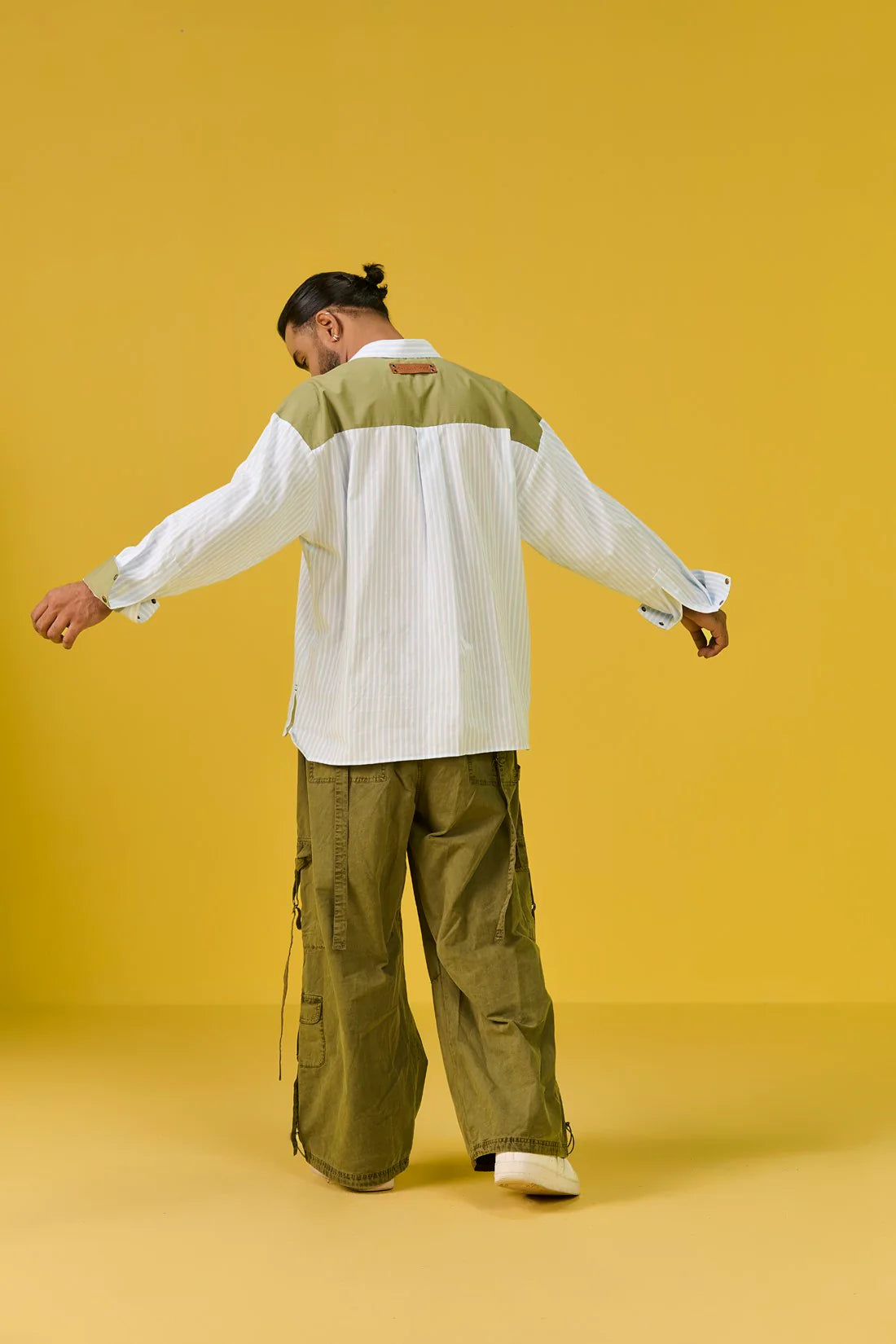 ZING (Blue & White Stripes with Military Green)